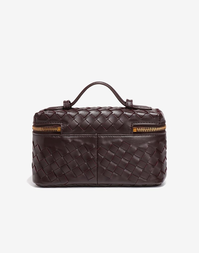 Eautyba Womens Woven Crossbody Handbag Fashion Leather Top Handle Bag - Image 2